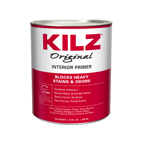 KILZ 10002-XCP6 Primer Sealer, White, 1 qt - pack of 6