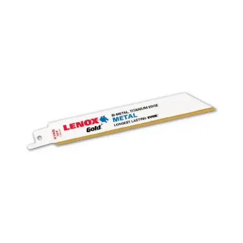 Gold Reciprocating Saw Blade, 3/4 in W, 6 in L, 24 TPI, HSS Cutting Edge Titanium - pack of 5