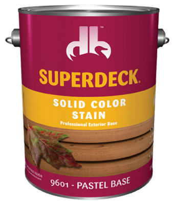 Superdeck DB0096014-16 Wood Stain Solid Flat Pastel Base Acrylic Latex 1 gal Pastel Base