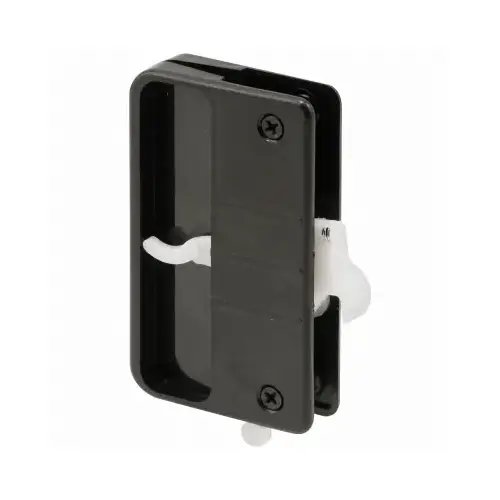 A 108 Door Handle and Latch, Plastic, 1-5/8 in Thick Door, For: 1-5/8 in Thick Screen Doors Black