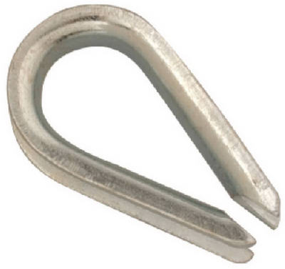 Campbell T7670659 Wire Rope Thimble, 1/2 in Dia Cable, Malleable Iron, Electro-Galvanized