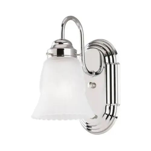 Wall Sconce 1-Light Chrome Chrome