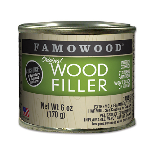 Wood Filler, Paste, Natural/Tupelo, 6 oz Can