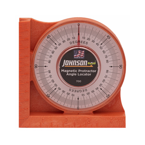 JOHNSON 700 Magnetic Angle Locator, Functions: Metric/SAE, 0 to 90 deg, Plastic Yellow