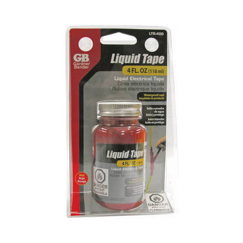 Liquid Electrical Tape Liquid Tape Red Rubber 4 oz Red