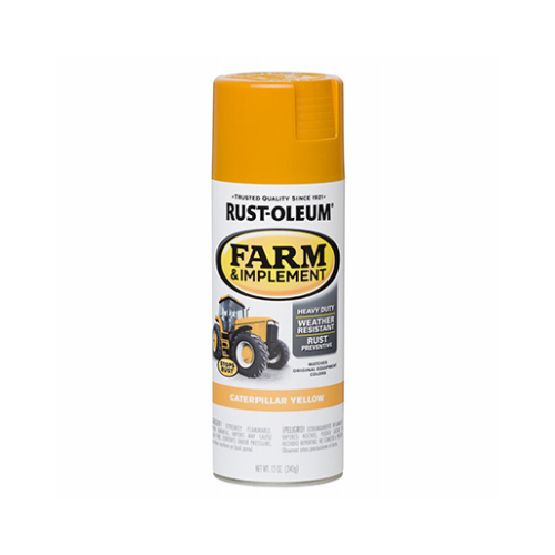 7449830 Farm Equipment Spray Paint, Gloss, Caterpillar Yellow, 12 oz, Aerosol Can
