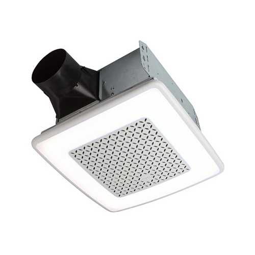 Bathroom Ventilation Fan with Lighting ChromaComfort 110 CFM 1.5 Sones White