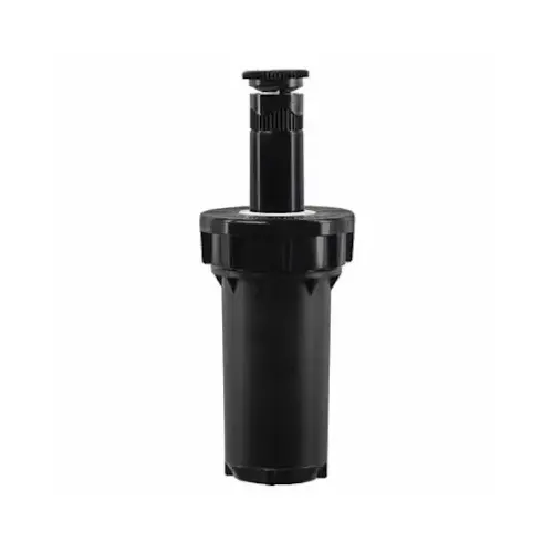 Professional Pressure Regulated Spray Head, 1/2 in Connection, FPT, 2 in H Pop-Up, 10 to 15 ft, Plastic Black