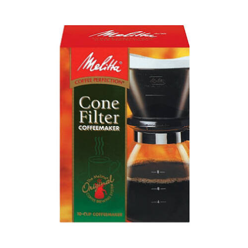 Melitta 640616 Pour-Over Coffee Brewer 10 cups Black Black