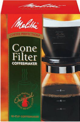 Melitta 640616 Pour-Over Coffee Brewer 10 cups Black Black