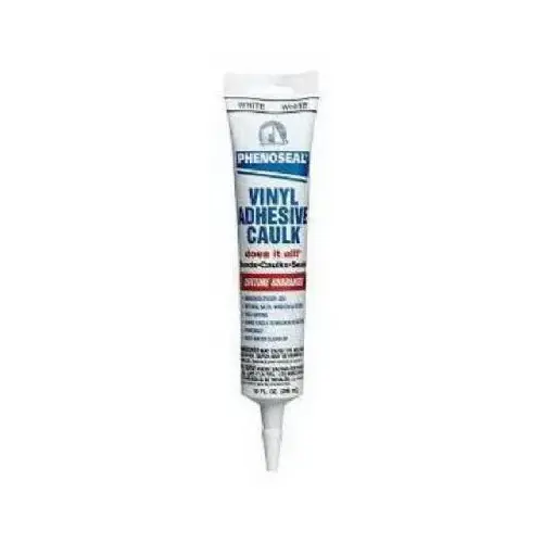 PHENOSEAL 00101 Vinyl Adhesive Caulk, White, 48 hr Curing, -20 to 180 deg F, 5.5 oz Cartridge