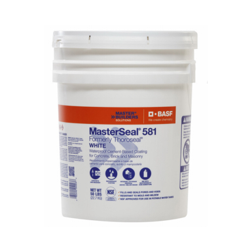 Waterproof Coating MasterSeal 583 White Cement-Based 35 lb White