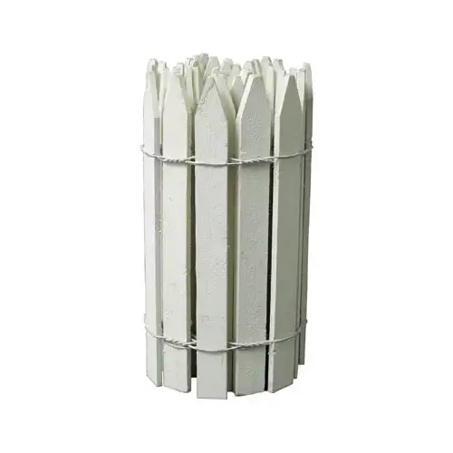 Greenes RC24W 16 In. H x 12 Ft. L Wood Decorative Border Fence White