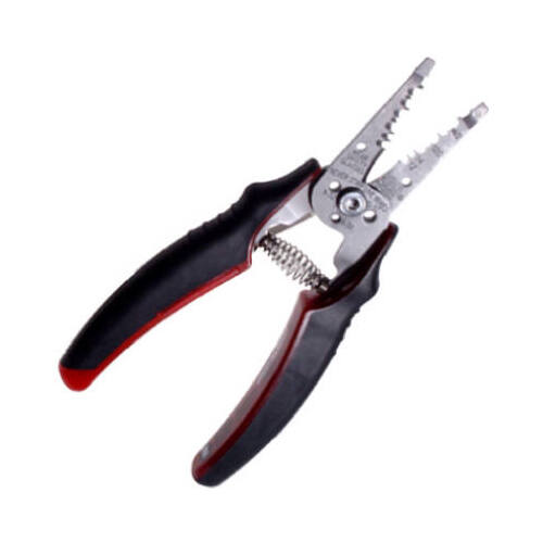 GB GST-224M Circuit Alert Series Wire Stripper, 12/2 to 14/2 AWG Wire, 7-1/2 in OAL, Cushion-Grip Handle Red