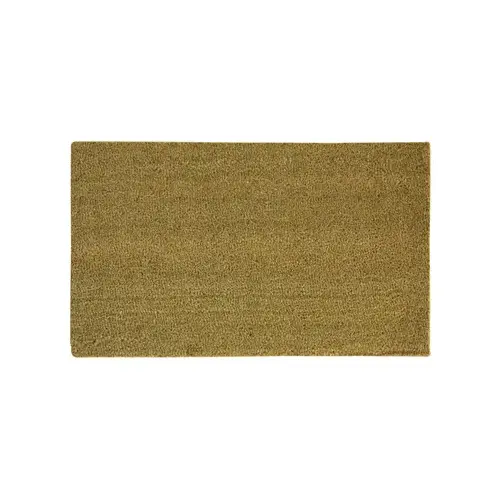 Door Mat 30" L X 18" W Tan Blank Coir Tan