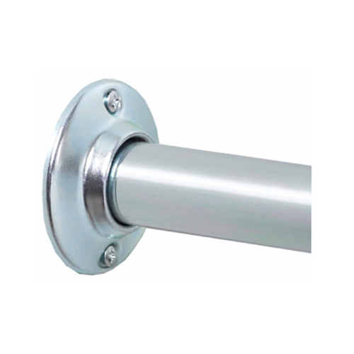 Zenith Products 60P1STL Shower Rod Chrome Silver Chrome