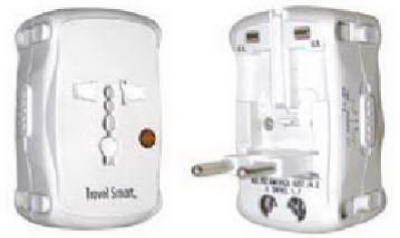 Travel Smart TS237X Adapter Plug In Type A/B/C/E/F/G For Worldwide White