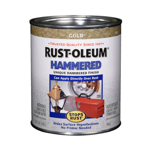 Protective Paint Stops Rust Hammered Gold Rush 1 qt Gold Rush