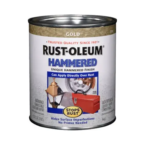 Protective Paint Stops Rust Hammered Gold Rush 1 qt Gold Rush