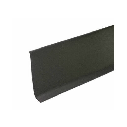 Wall Base, 4 ft L, 4 in W, Vinyl, Black