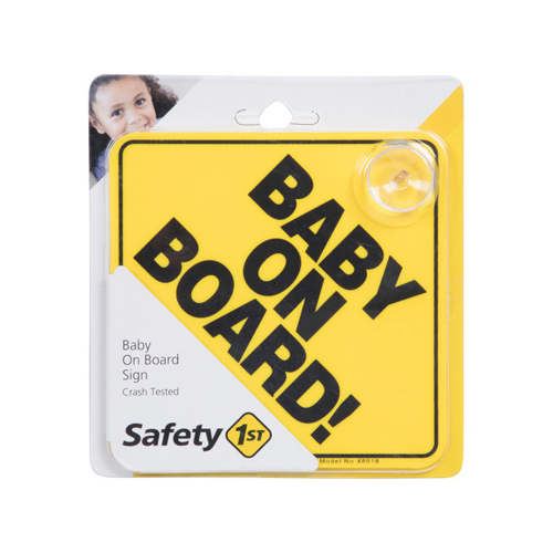 Safety 1st 48918 Safety Sign, Yellow Background, 7-1/2 in L x 5-1/2 in W Dimensions