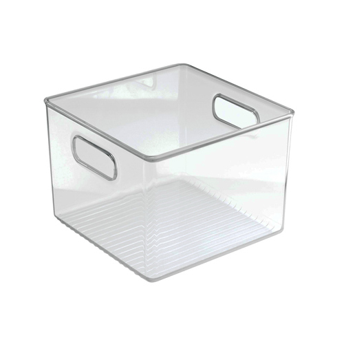 Storage Bin 0.22 cu ft Clear 6" H X 8" W X 8" D Clear