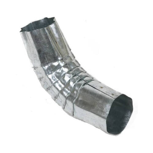 Amerimax 410651 Downspout Elbow 3" H X 3" W X 9" L Metallic Galvanized Steel Metallic