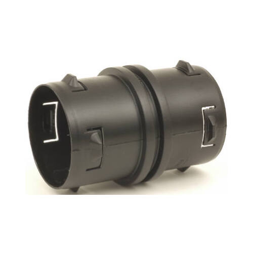ADVANCED DRAINAGE SYSTEMS 0417AA Pipe Coupling, 4 in, Barb x Slip-Joint, Polyethylene, Black