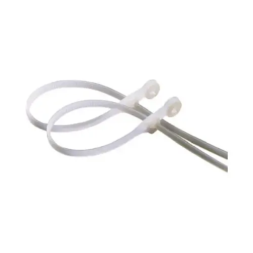 Mounting Cable Tie, Nylon, White, 8-In   pack of 20