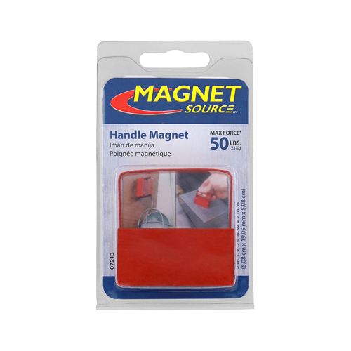 Magnet Source 07213 Handle Magnet 2" L X .75" W Red 50 lb. pull Red