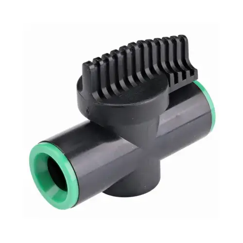 Compression Valve with Rings, 1/2 in Black