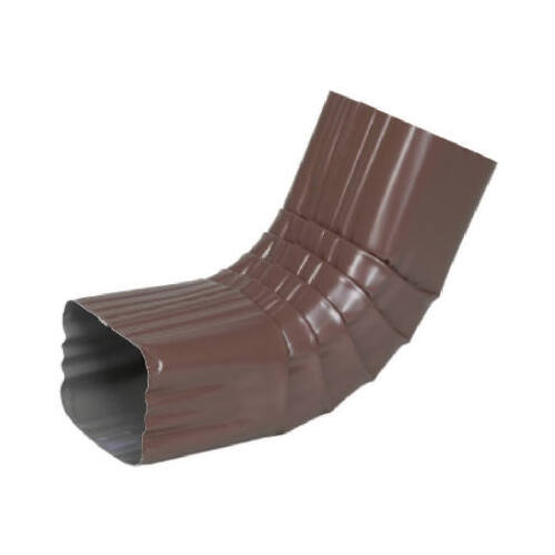 Gutter Elbow 3" H X 4" W X 11.5" L Brown Aluminum A Brown