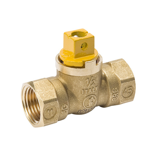 BK Products 113-523 Gas Ball Valve ProLine 1/2" Brass FIP Chrome Plated