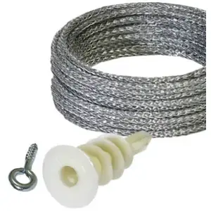 Hillman AnchorWire Silver Extra Heavy Mirror Holder Kit 100 lb 1 pk Hillman AnchorWire Silver Extra Heavy Mirror Holder Kit 100 lb 1 pk