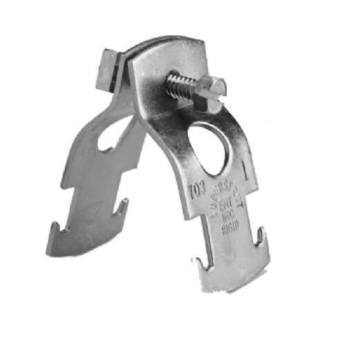 3/4" Pipe Clamp, Steel, Gold, Galvanized