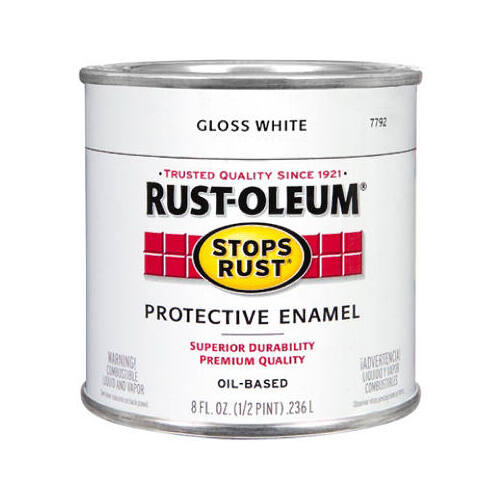 Rust-Oleum® Stops Rust® Gloss White Protective Enamel Metal Paint - 1/2 pt.  at Menards®