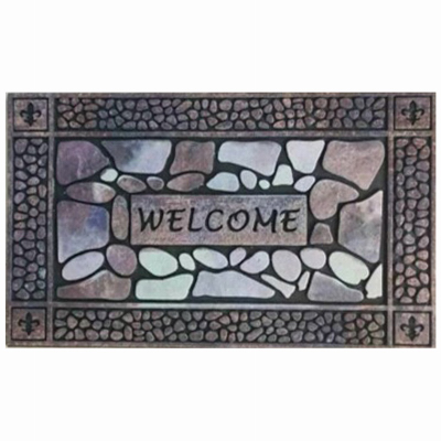 Sports Licensing Solutions 58781 Floor Mat 18" W X 30" L Multicolored Pebble Welcome Rubber Multicolored