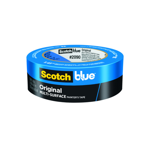 2090 Series 2090-1.5B Painter's Tape, 60 yd L, 1-1/2 in W, Crepe Paper Backing, Blue