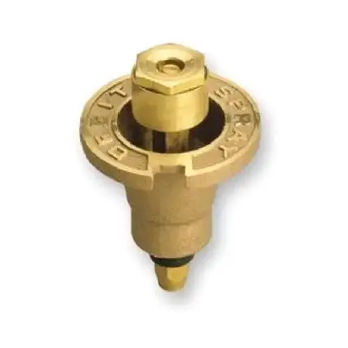 Sprinkler Head with Nozzle, 1/2 in Connection, FNPT, 15 ft, Brass Gold