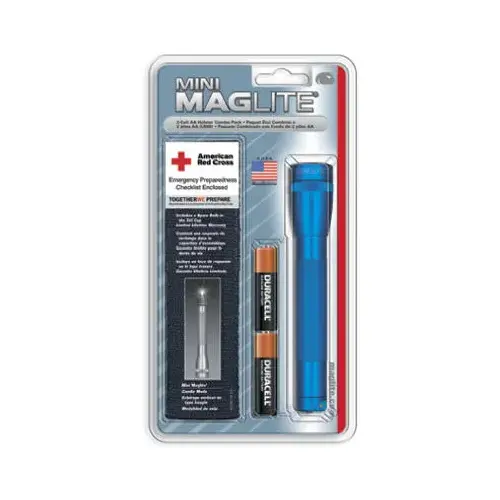 Maglite SM2A11H Flashlight/Holster Combo Pack Mini 14 lm Blue Incandescent AA Battery Blue