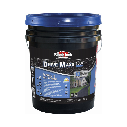 Drive-Maxx 1000 Premium Filler and Sealer, Liquid, Black, 4.75 gal Pack
