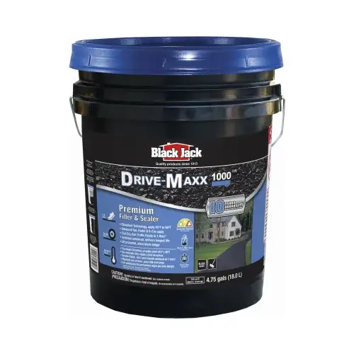 Drive-Maxx 1000 Premium Filler and Sealer, Liquid, Black, 4.75 gal Pack