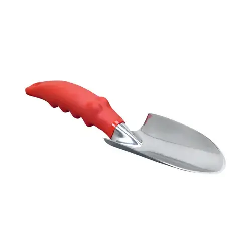 Hand Trowel, 3 in W Blade, Aluminum Blade, Cushion-Grip Handle, 12-1/2 in OAL Red