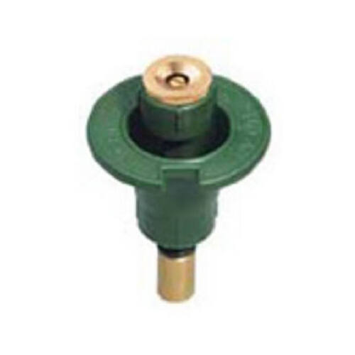 Sprinkler Head with Nozzle, 1/2 in Connection, MNPT, 12 ft, Plastic Green