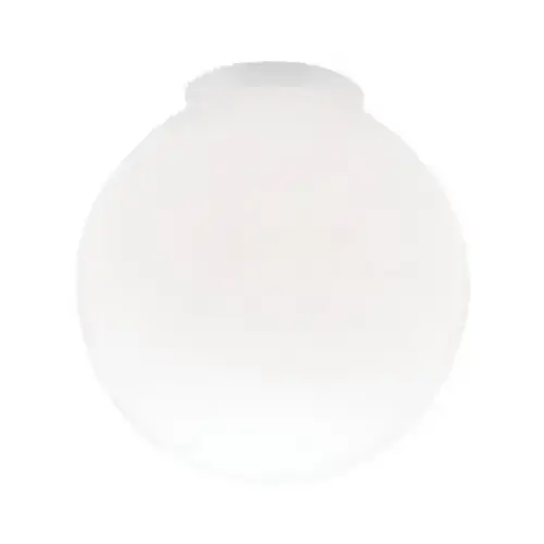 Light Shade, 8 in Dia, Globe, Glass, White, Gloss - pack of 6