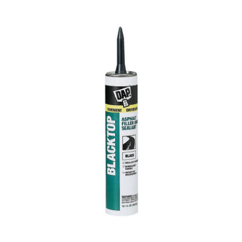 High-Performance Filler and Sealant, Paste, Black, Strong Solvent, 10.1 oz Cartridge - pack of 12