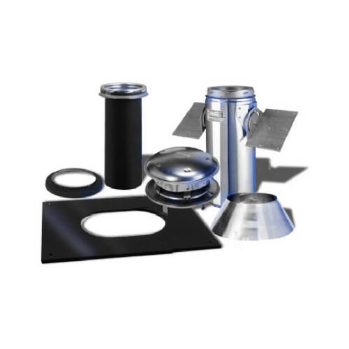 Ceiling Support Kit, Pitched, Stainless Steel Black