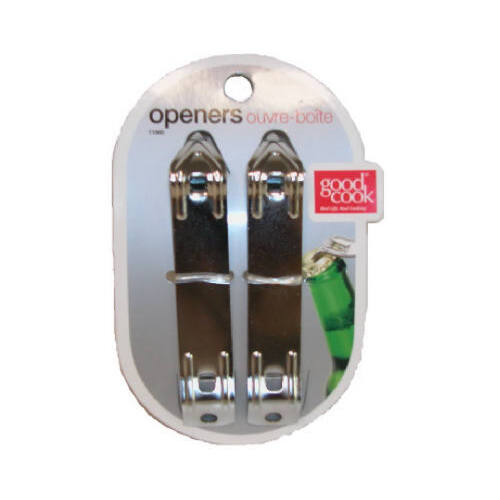 Bottle/Can Opener Silver Stainless Steel Manual Silver - pack of 6 Pairs