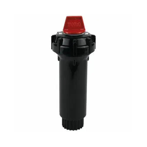 570Z Pro Pressure Regulated Sprinkler Pop-Up Body, 1/2 in Connection, FNPT, 3 in H Pop-Up, Plastic Black