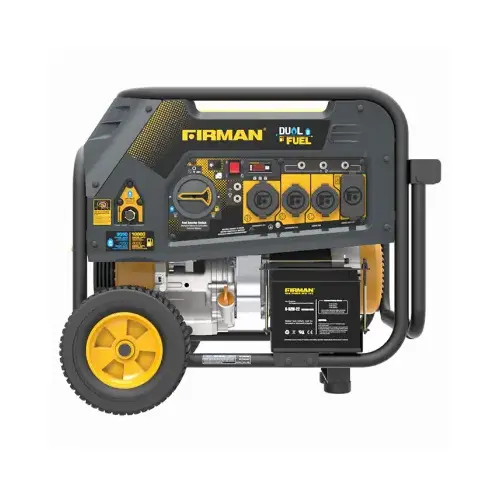 Generator Hybrid Series 8000 W 240 V Gasoline or Propane Portable Black/Yellow